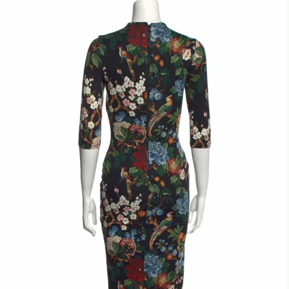 Alice + Olivia Floral Print Midi Length Dress Size: XS - Picture 3 of 6